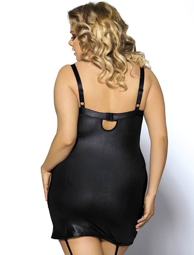 Plus size Intimate leather dress