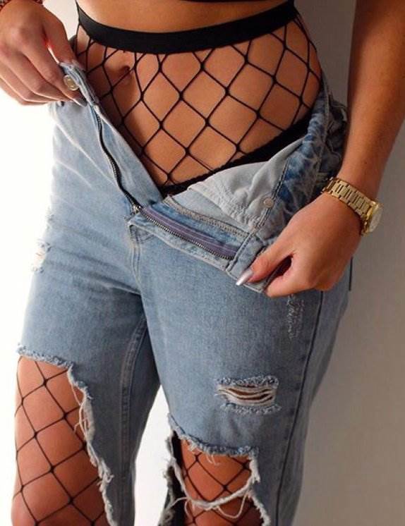 Black Long Sheer Tight Fence Net Pantyhose