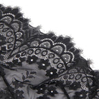 Floral Black Eyelash Lace Lingerie Lingerie Set