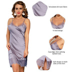 Intimate Fashion Silk Satin Lace High Quality Women Pajama