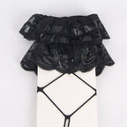 Black Fence Net Thigh Highs Silicone non-slip Stocking