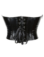 Plus size Black PU leather Suspender romantic Nightdress Material:95%Polyester + 5%Spandex/Elastane