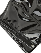 Plus size Black PU leather Suspender romantic Nightdress Material:95%Polyester + 5%Spandex/Elastane