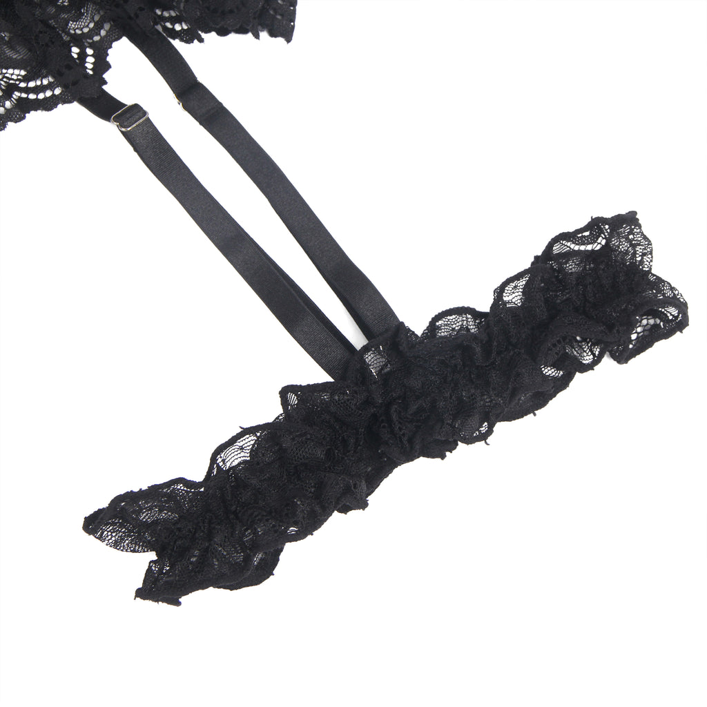 Intimate Slim Lace Garter Leg Ring Teddy