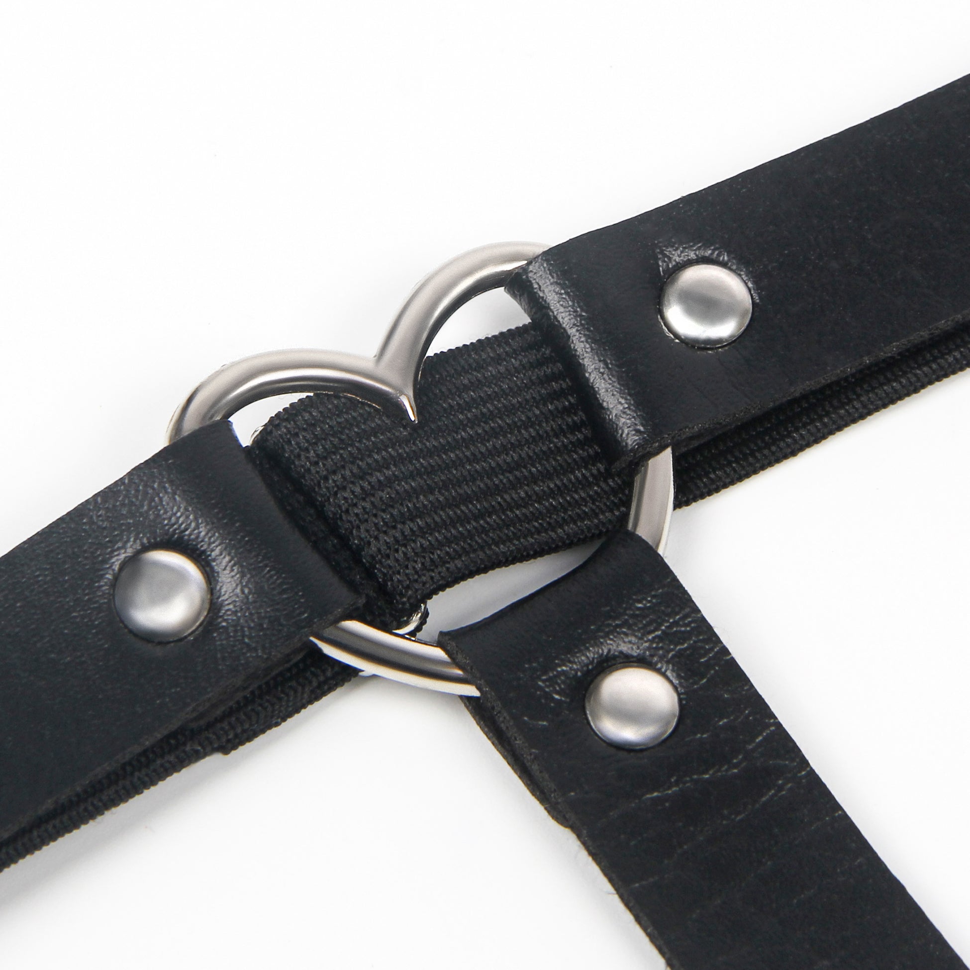 Leather Adjustable Stud Punk Leg Loop Garter Clip