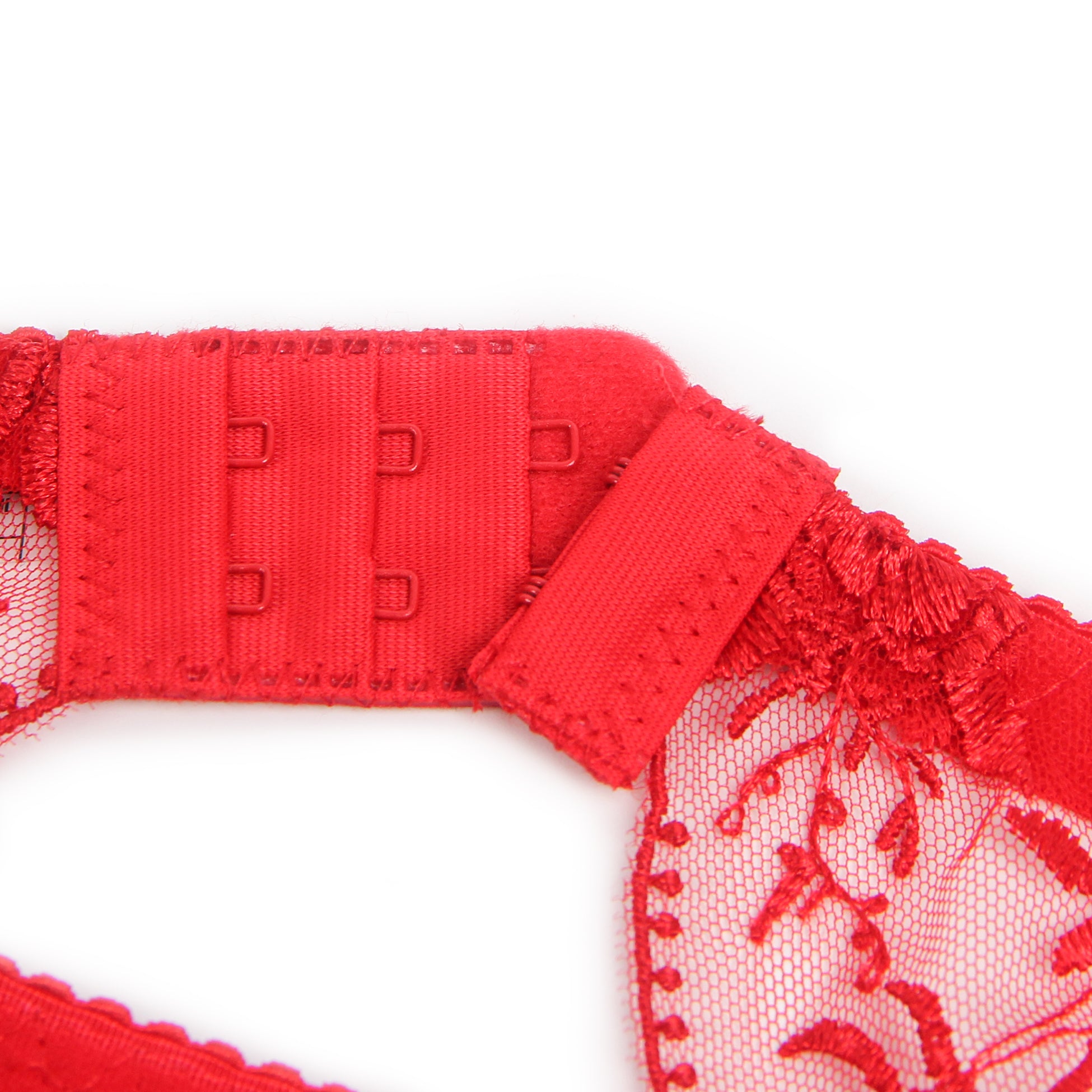 Red Intimate Embroidery Lace Garter Panty