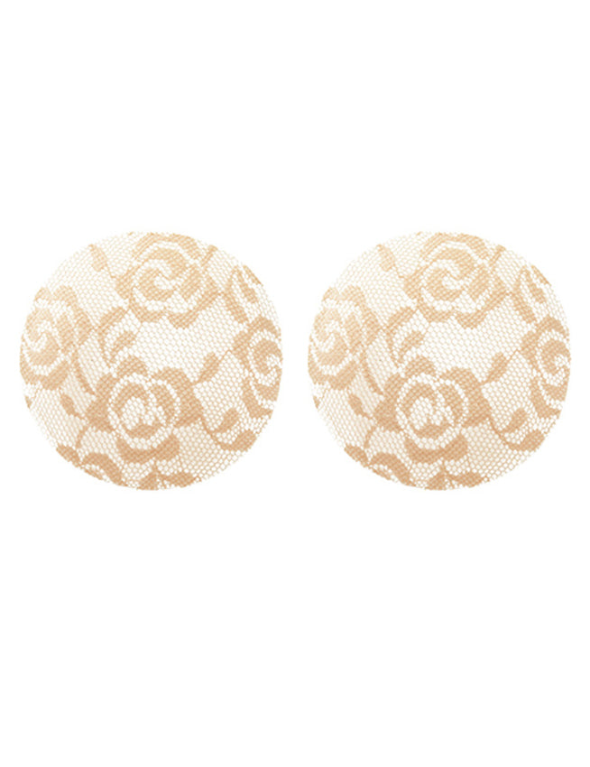 Beige Silicone Lace Pasties Covers