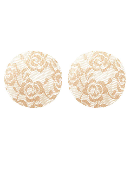 Beige Silicone Lace Pasties Covers