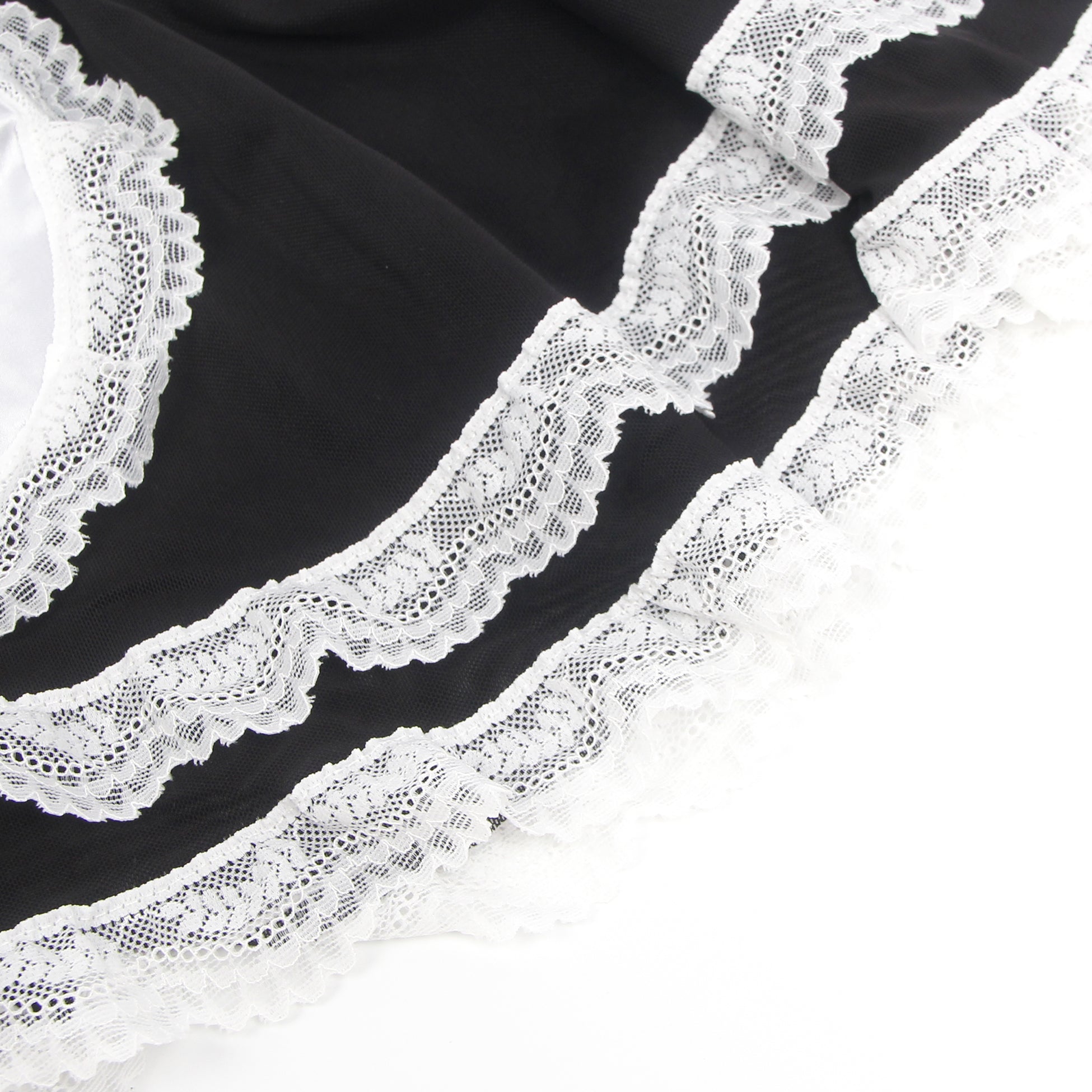 Intimate PU Leather Mesh Maid Costume