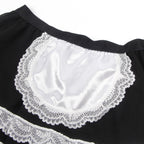 Intimate PU Leather Mesh Maid Costume