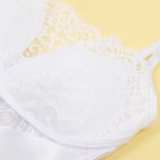 White Eyelash Lace Intimate Push Up Suspenders Nightdress