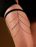 Gold Intimate Pearl Chain Leg Ring