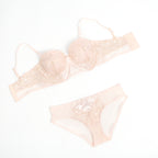 Pink Intimate Lace Golden String Pattern Lingerie Set