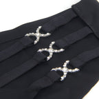 Black Intimate Swimsuit Cloth Rhinestones Seamless Panty
