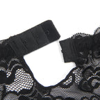 Black Intimate Lace Garter Belt With Metal Buckles