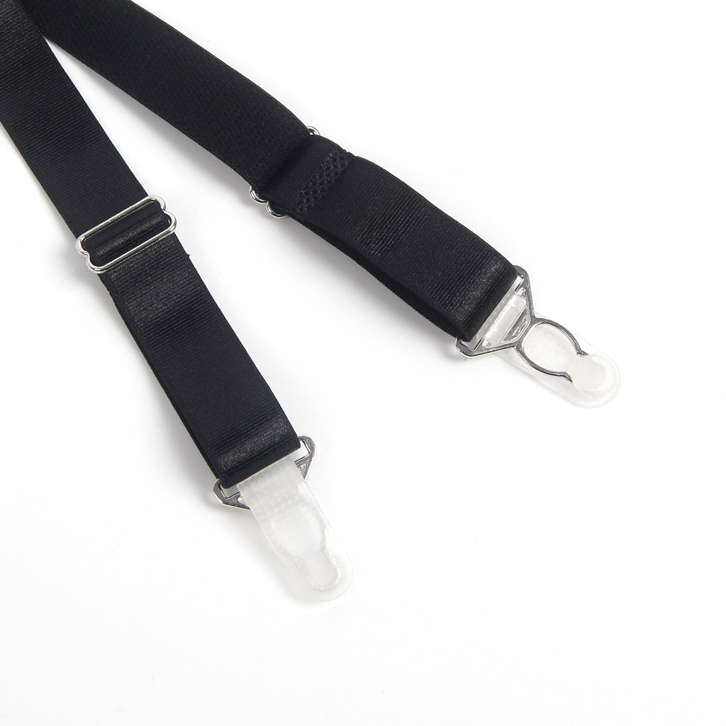 Black Intimate Lace Garter Belt With Metal Buckles