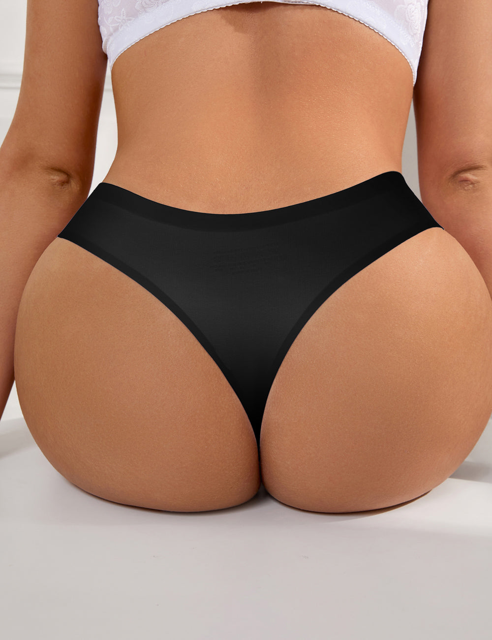 Black Intimate High Elastic Low Waist Seamless Panty