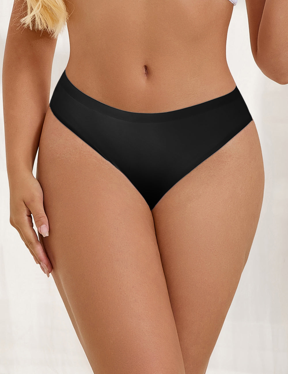 Black Intimate High Elastic Low Waist Seamless Panty