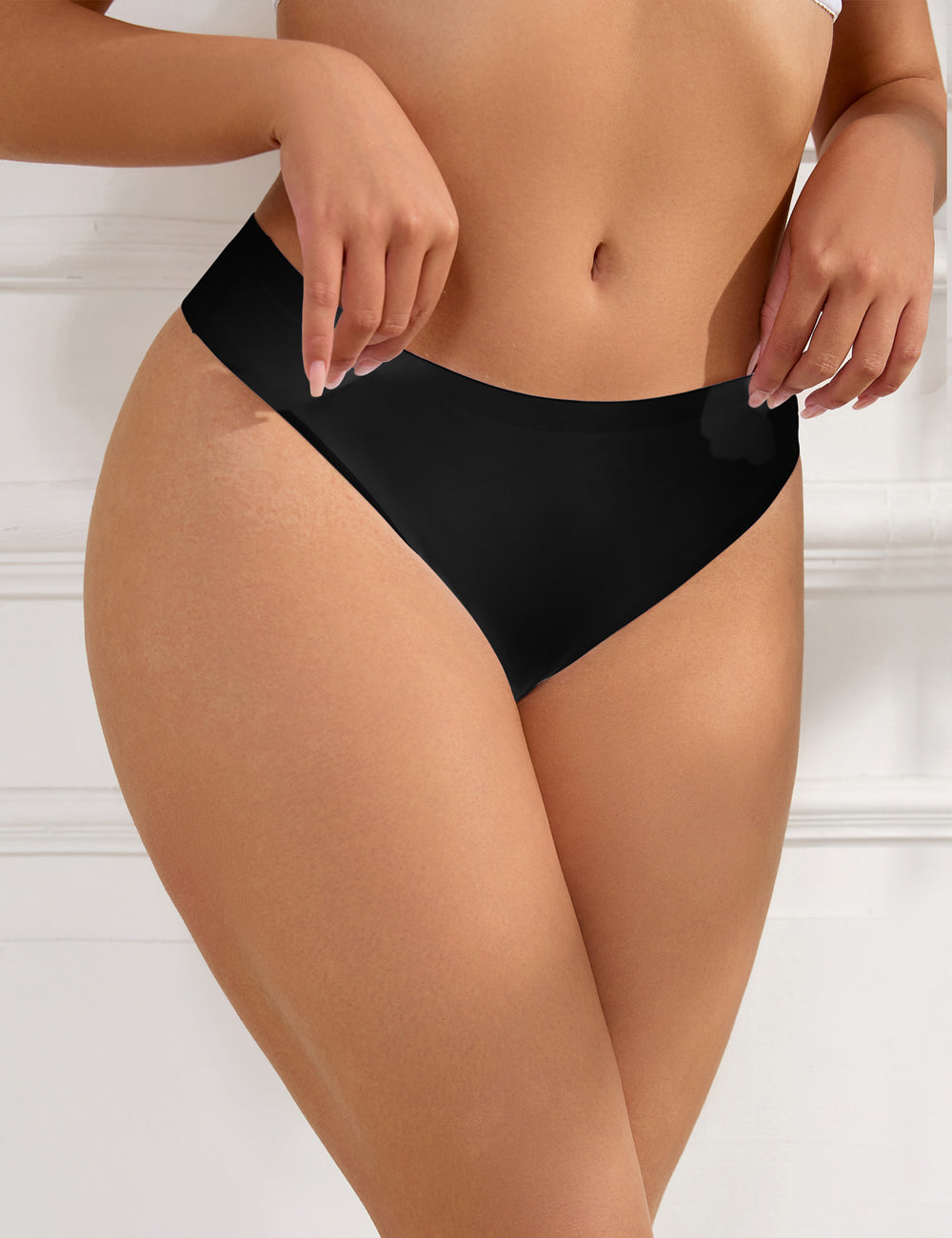 Black Intimate High Elastic Low Waist Seamless Panty