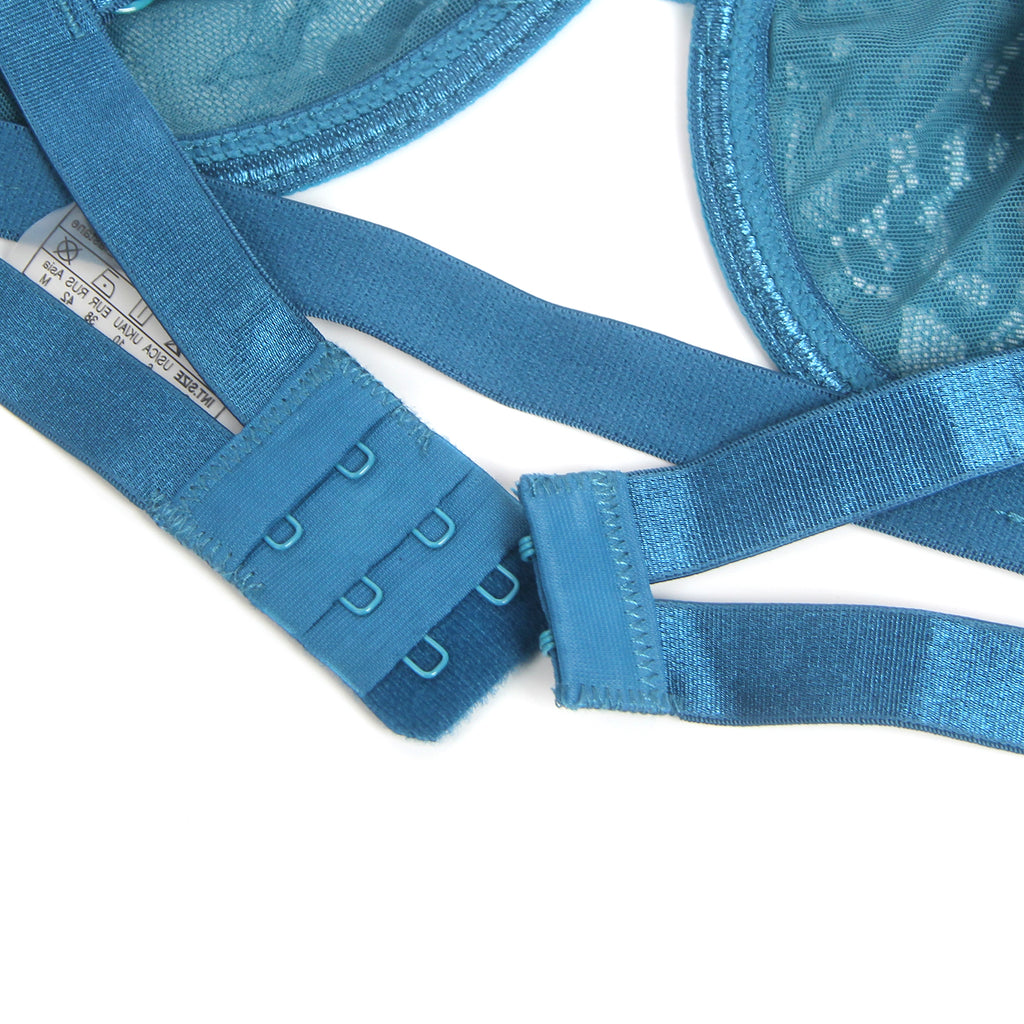 Plus Size Blue Intimate Lace Lingerie Set