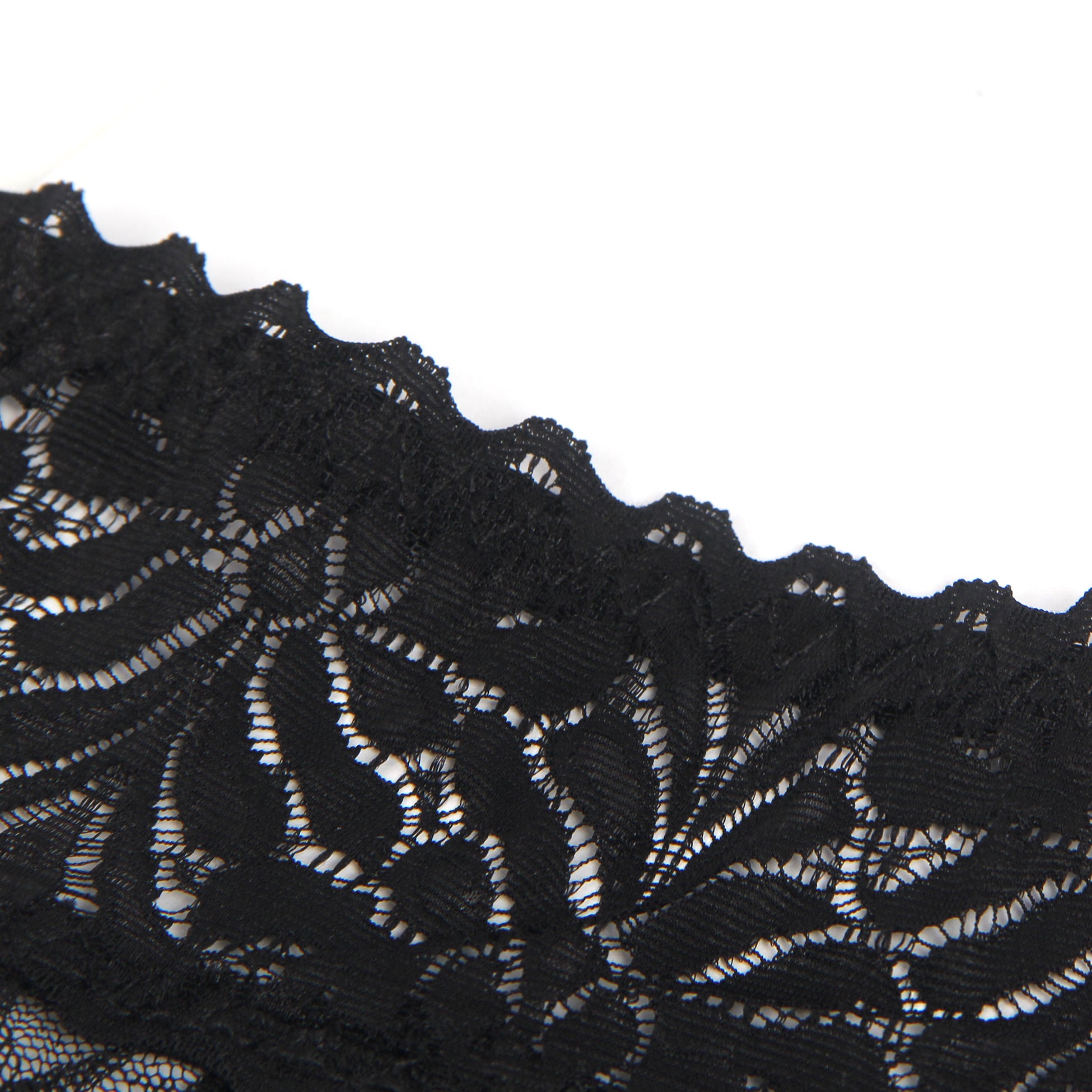 Black Intimate Lace Garter Panty With Metal Buckles
