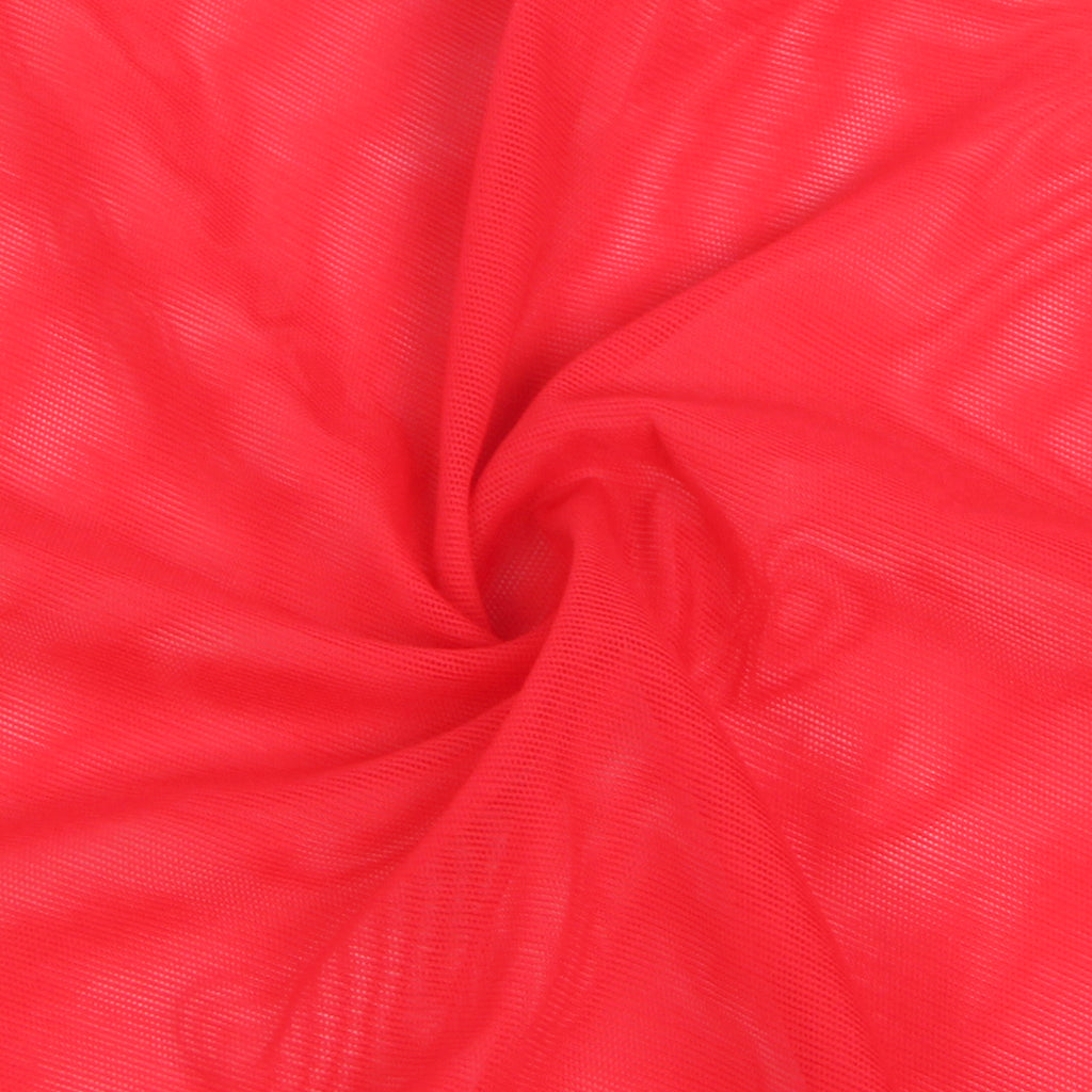 Red Intimate Mesh Mink Fur Trim Short Robe With Belt