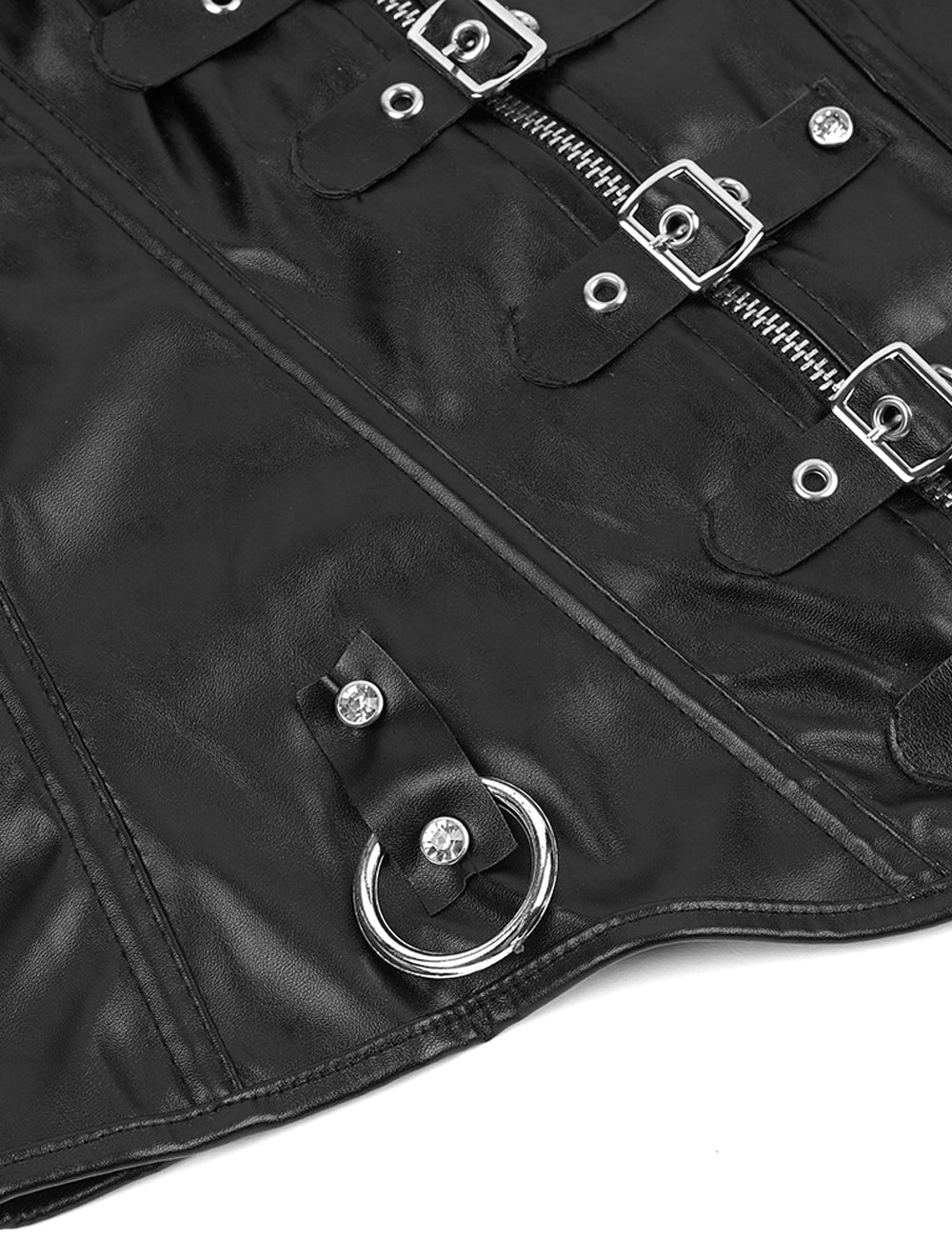 12 Pieces Plastic Bone Black Intimate Faux Leather Palace Style Corset