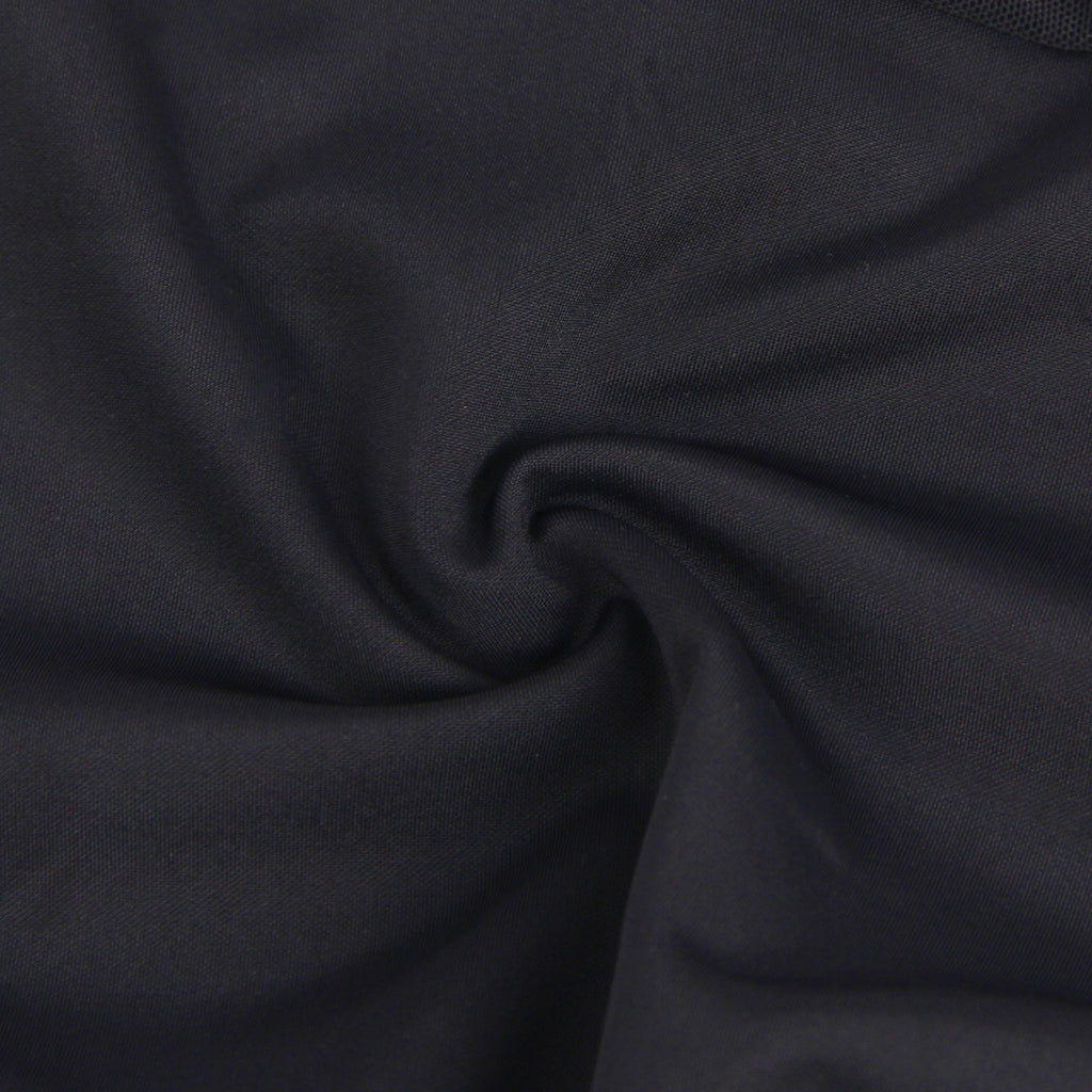 Black Intimate Swim Cloth And Mesh Long Sleeves Open Crotch Bodysuit
